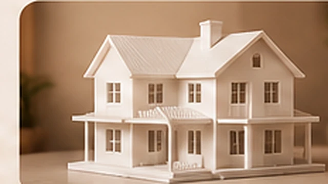 Maquete arquitetônica de uma casa impressa em 3D